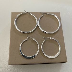 Sterling silver hoops